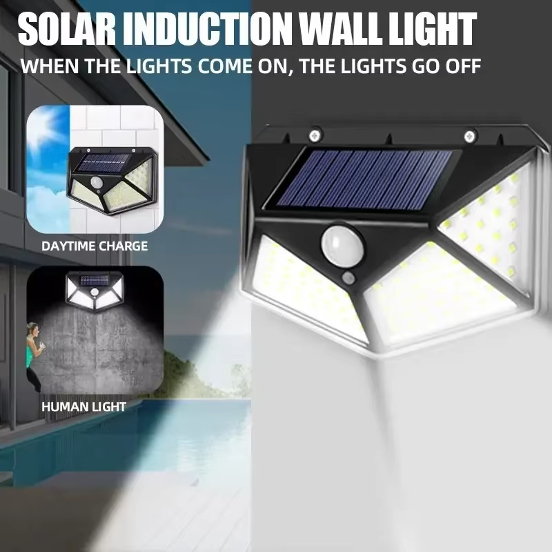 Outdoor Lighting Amazon - Motion Sensor 100LED Solar Wall Lamp