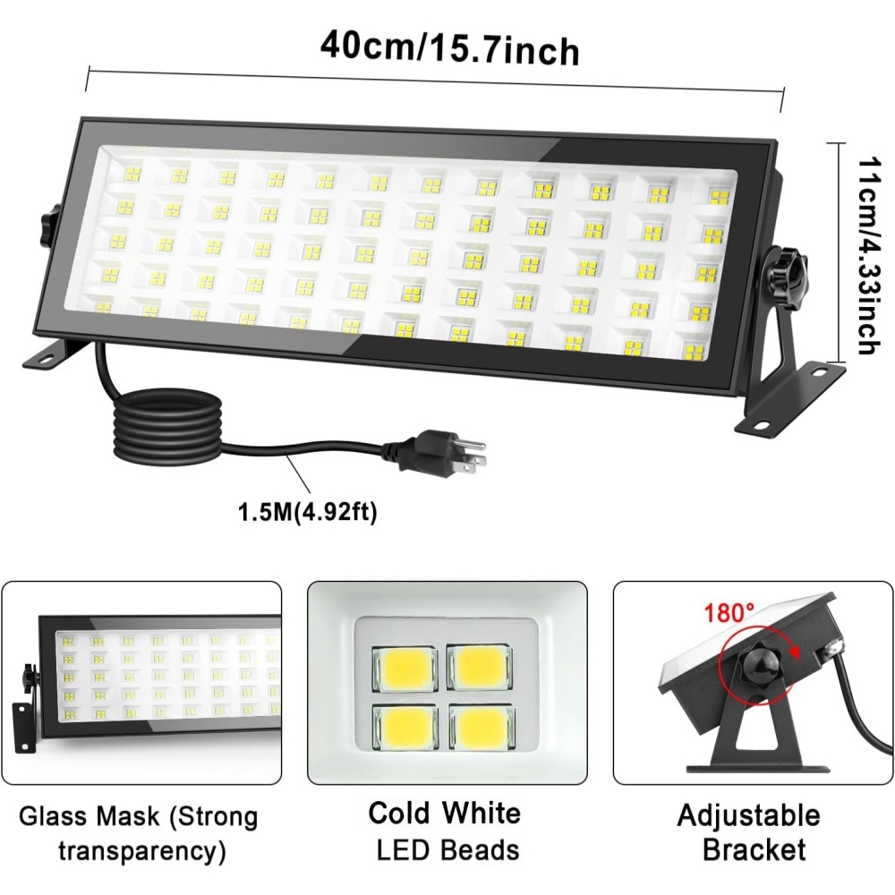 LED Shop Lights, 144W 12000LM  - Outdoor Lighting No Outlet 리뷰 및 가격