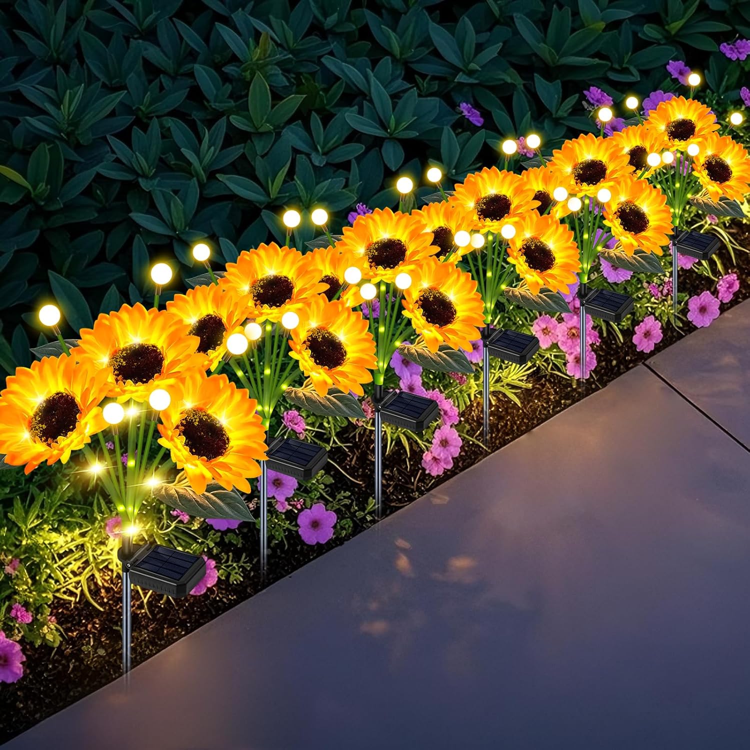 Solar Sunflower Lights with Lu - Landscape Spike Light 리뷰 및 가격