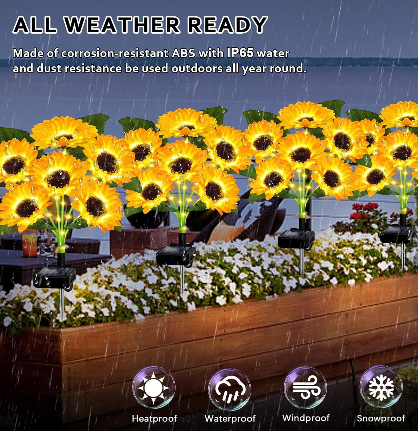 Solar Sunflower Lights with Lu - Landscape Spike Light 리뷰 및 가격