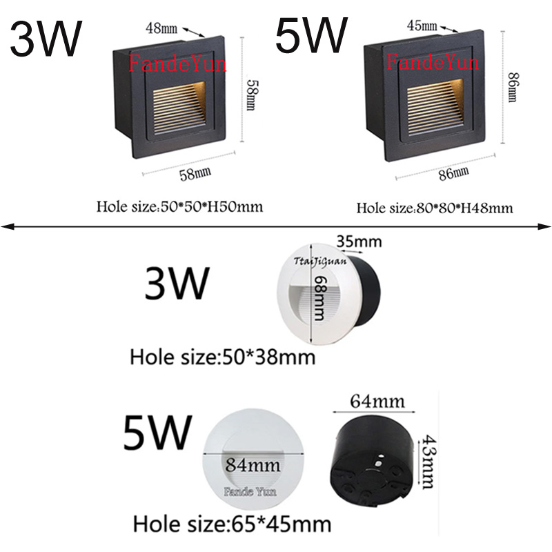 Dimmable 3W 5W Recessed LED Ou - Outdoor Lighting Recessed 리뷰 및 가격