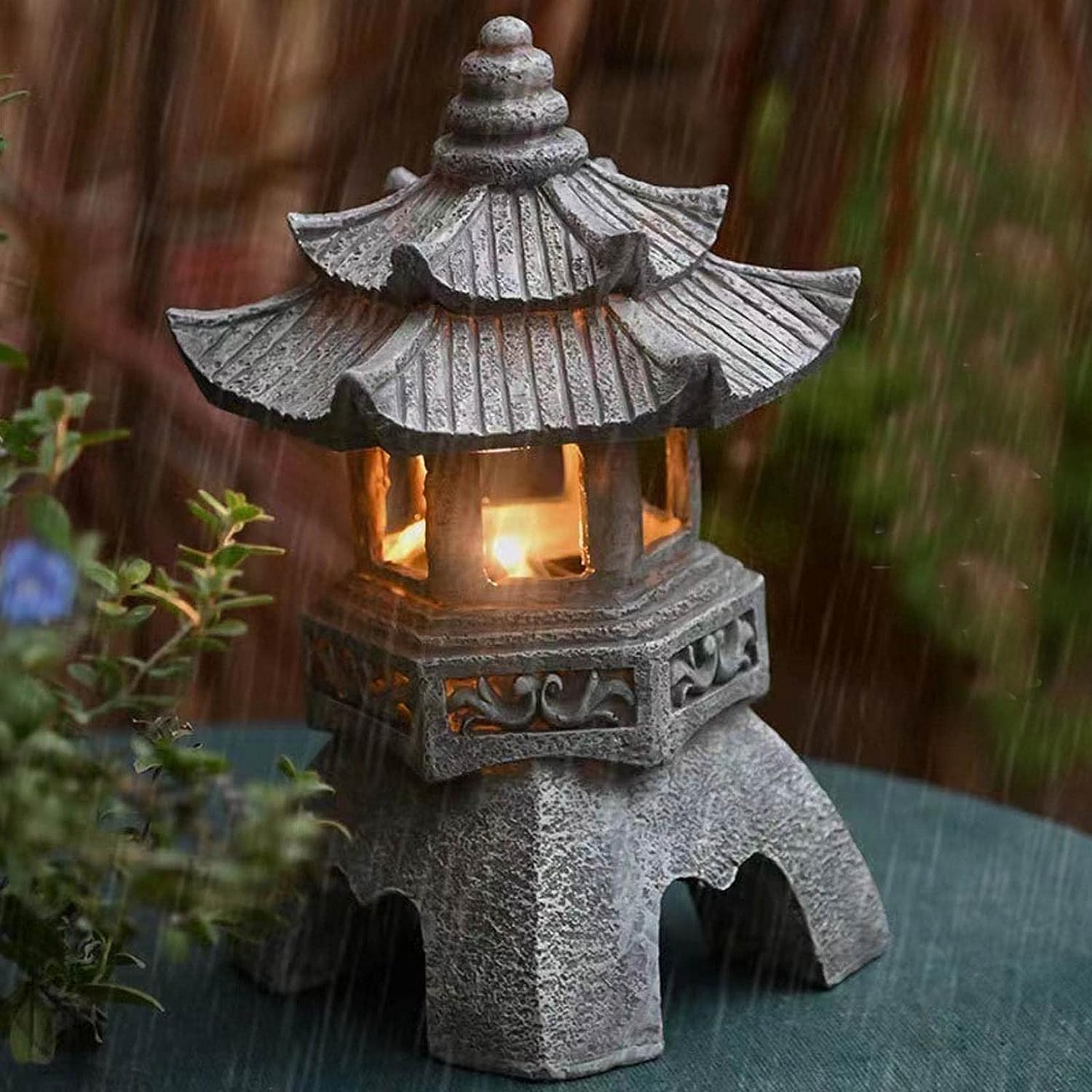 Garden Solar LED Pagoda Lanter - Outdoor Lighting Japan 리뷰 및 가격
