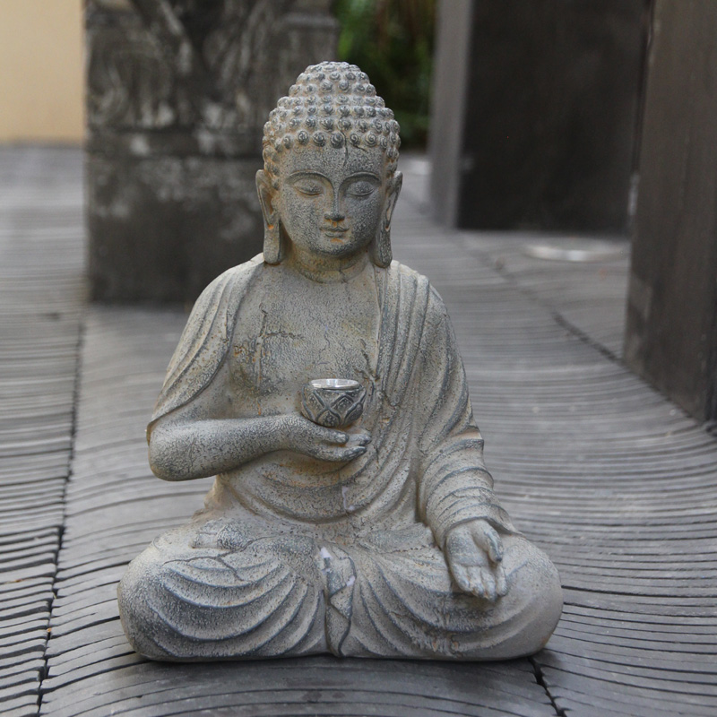 Resin Solar Buddha Statue Scul - Outdoor Lighting Japanese 리뷰 및 가격