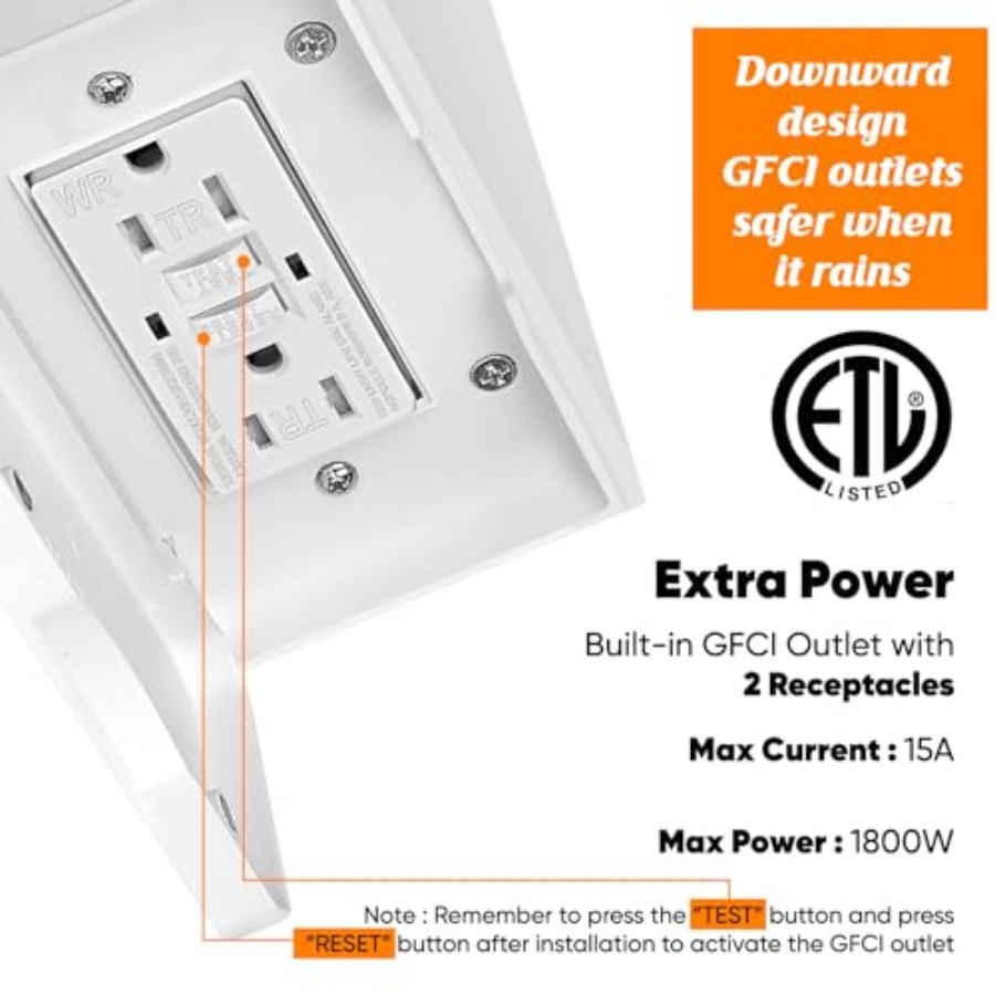Porch Light with GFCI Outlets  - Outdoor Lighting No Outlet 리뷰 및 가격