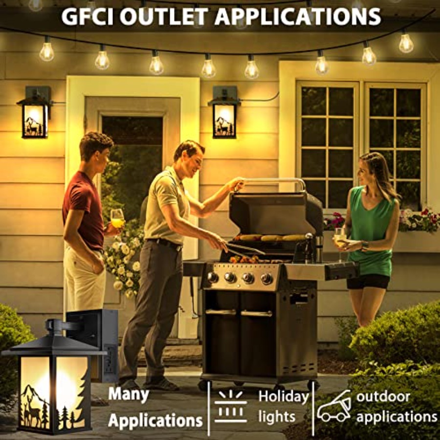 Porch Lights with GFCI Outlet  - Outdoor Lighting No Outlet 리뷰 및 가격