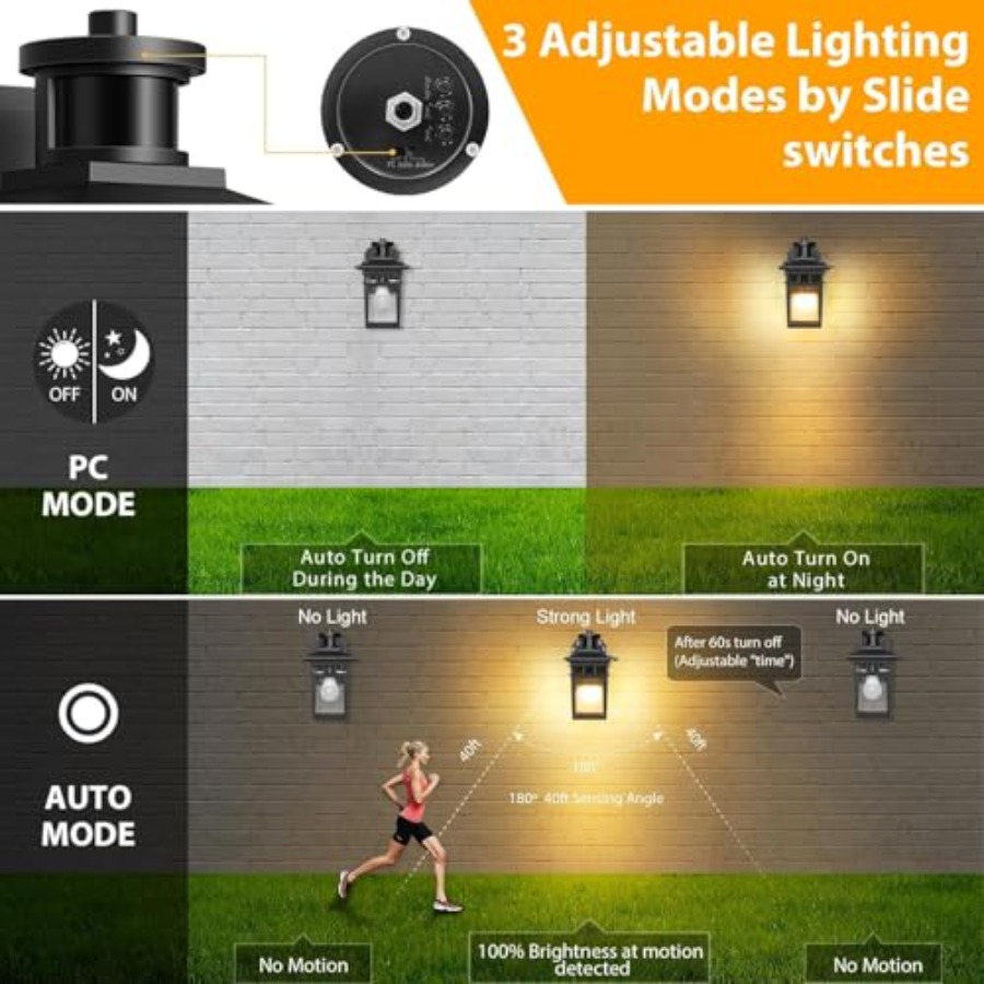 Motion Sensor Outdoor Porch Li - Outdoor Lighting No Outlet 리뷰 및 가격