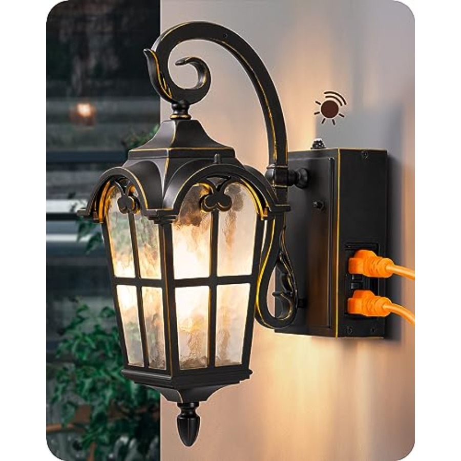 Dusk to Dawn Outdoor Wall Ligh - Outdoor Lighting No Outlet 리뷰 및 가격