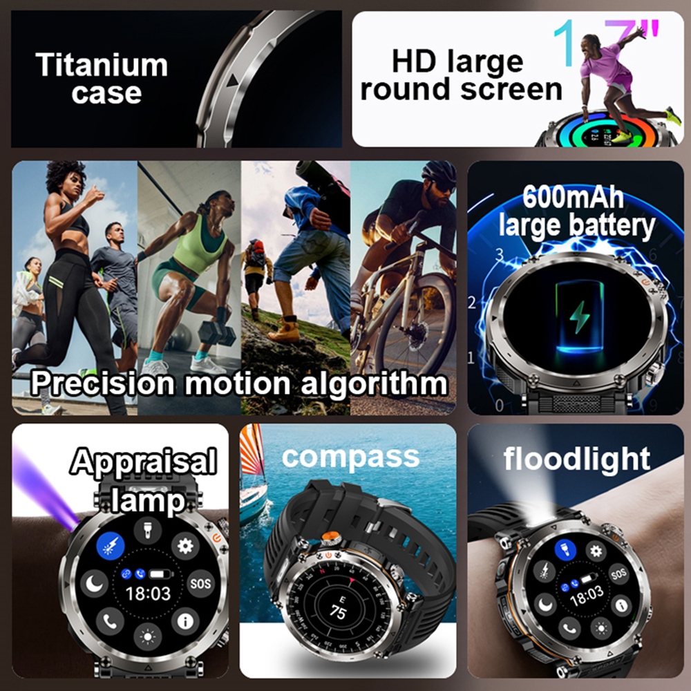 New 600 mAh Battery Smart Watc - Outdoor Lighting Japanese 리뷰 및 가격