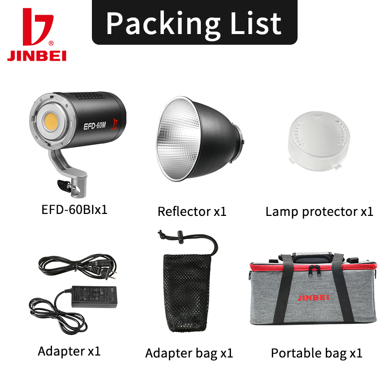 JINBEI EFD-60M High Quality LE - Outdoor Lighting Video Shooting 리뷰 및 가격