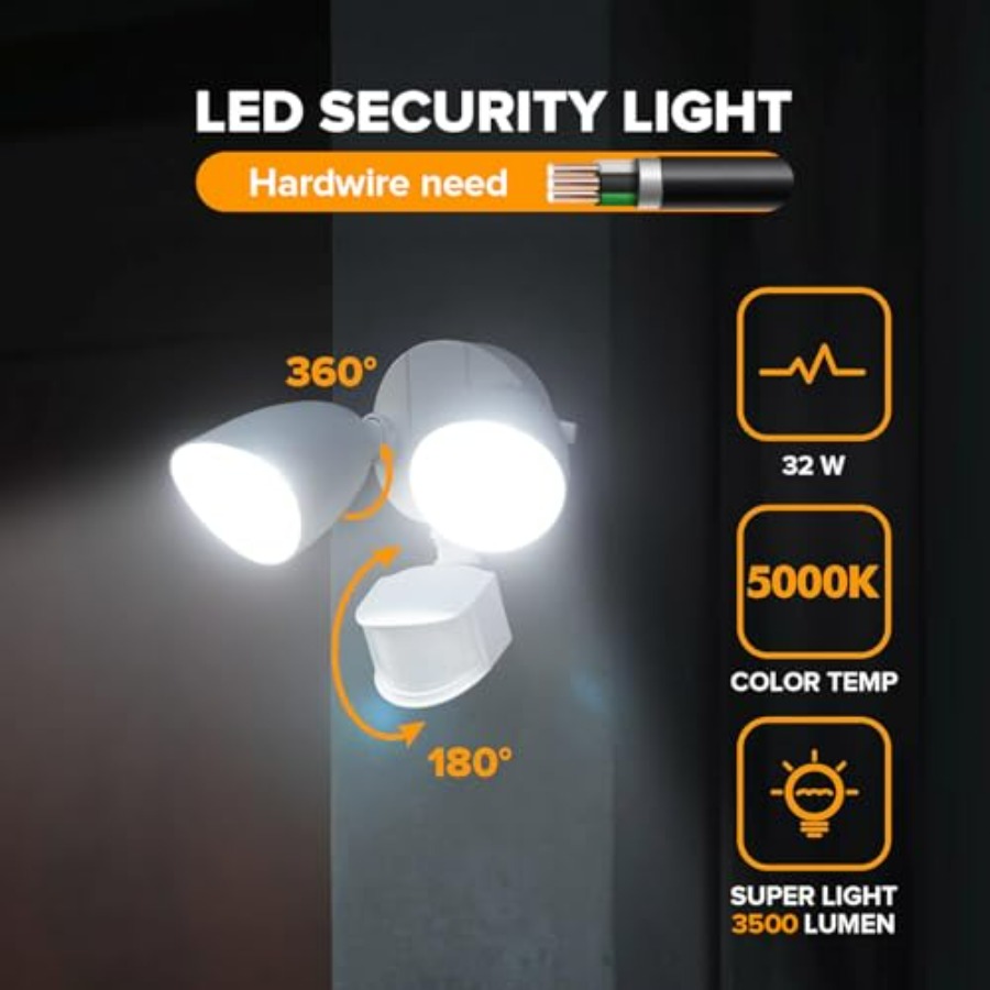 32W 3500 Lumen LED Security Li - Motion Sensor Outdoor 리뷰 및 가격