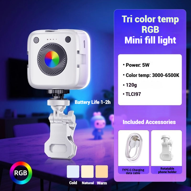 Mini RGB LED Video Fill Light  - Outdoor Lighting Video Shooting 리뷰 및 가격